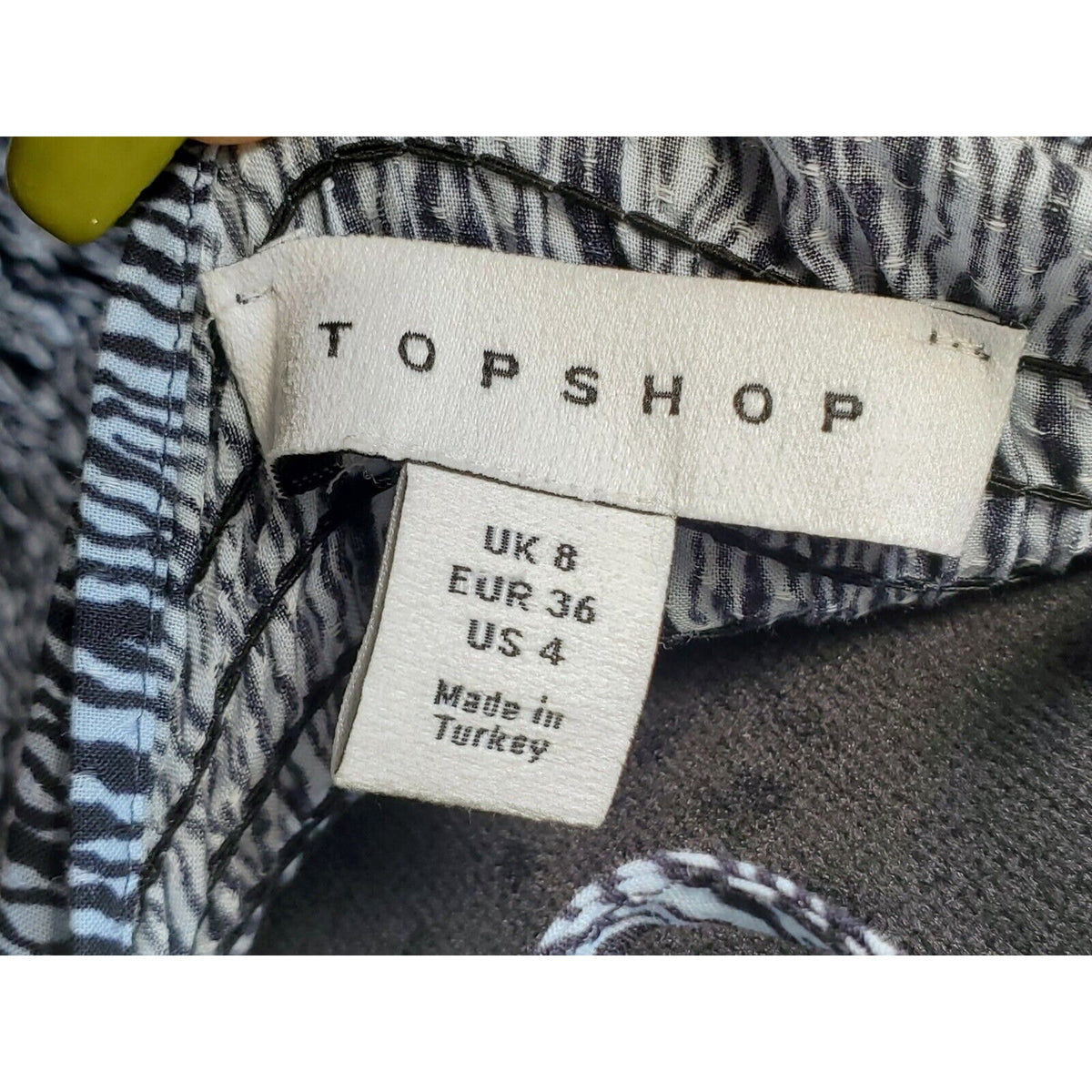 Top Shop Women Gray 100% Cotton Square Neck Long Sleeve Casual Top Blouse Size 4