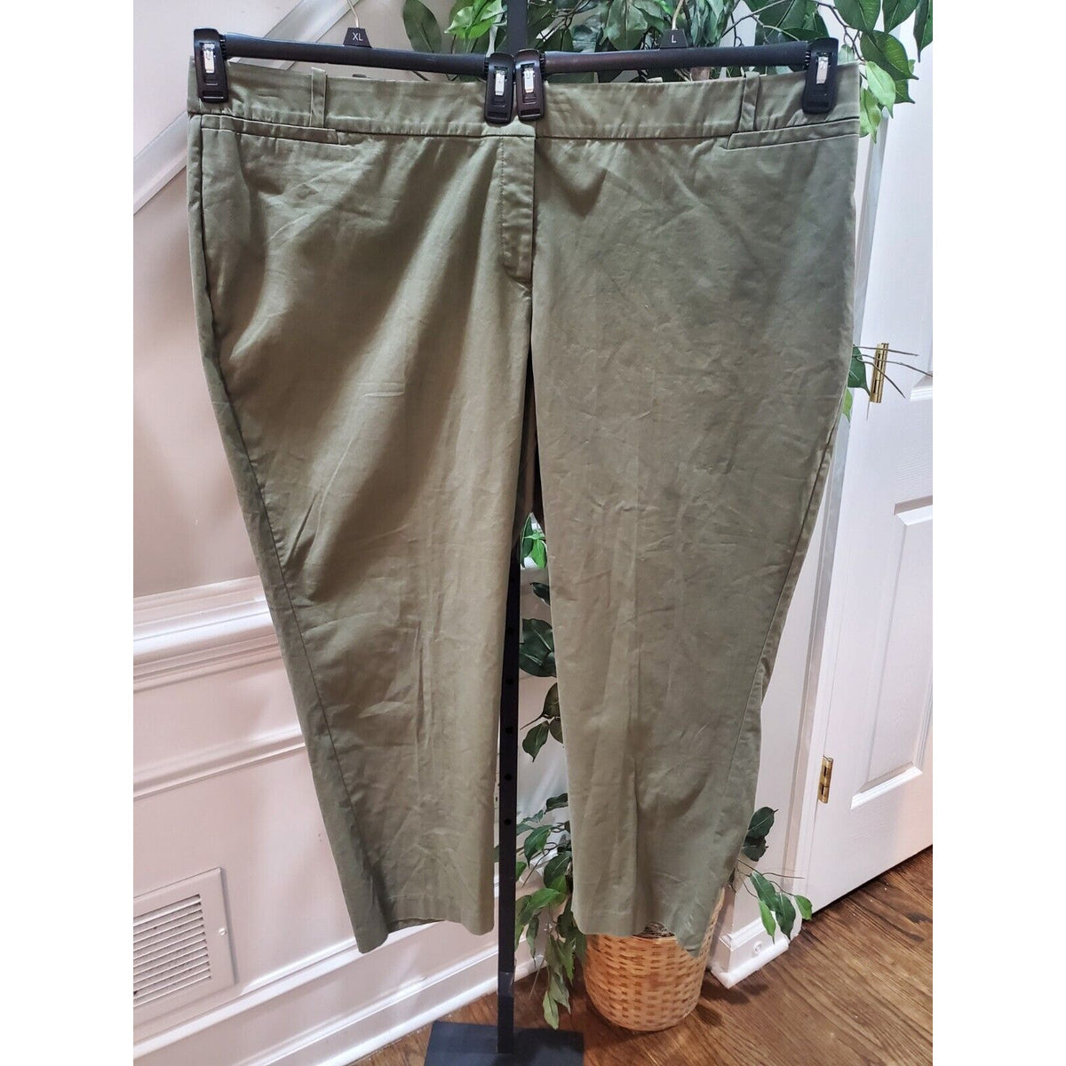 Lane Bryant The Allie Green High Rise Skinny Ankle Stretch Slacks Pants Size 26