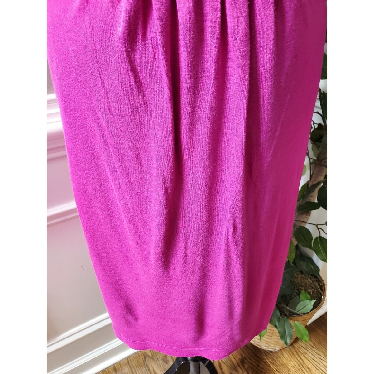 The Limited Women's Pink Rayon Cowl Neck Sleeveless Knee Length Dress Medium