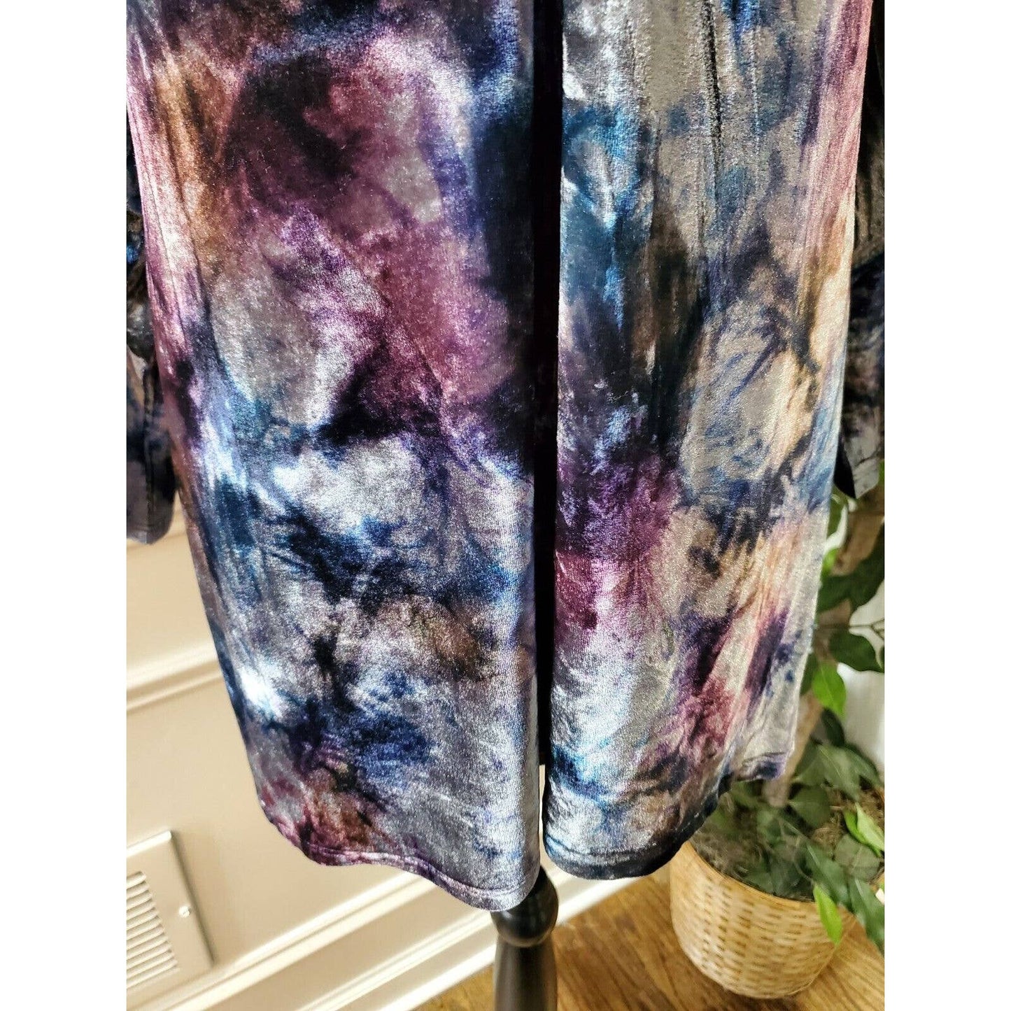 One World Women Multicolor Polyester Long Sleeve Scoop Neck Pullover Sweater 1X