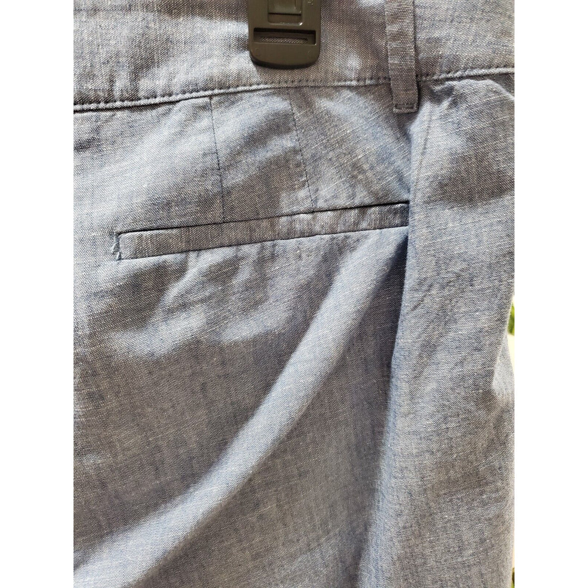Talbots Womens Blue 100% Cotton Pockets Flat Front Straight Leg Pants Size 12P