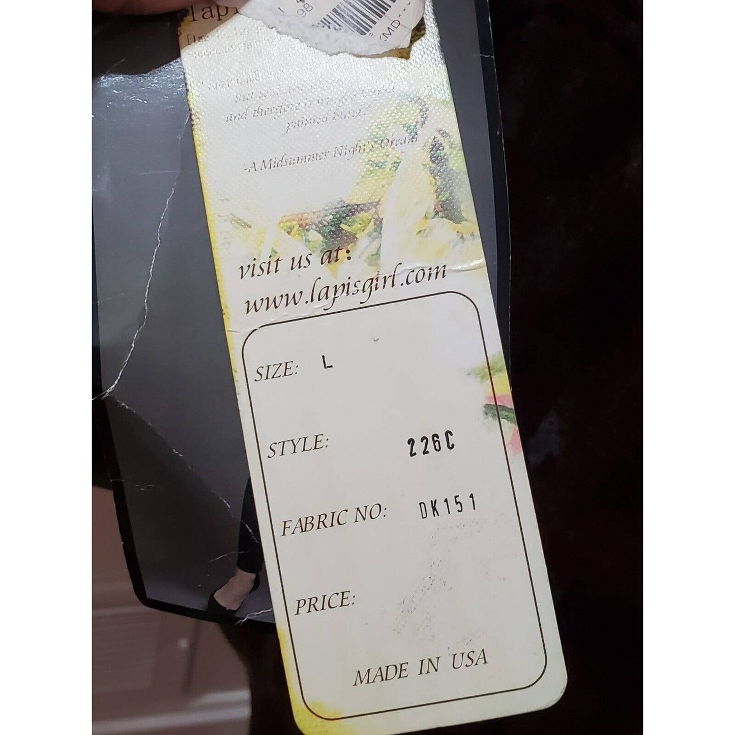 Lapis Women's Brown Polyester V-Neck Long Sleeve Knee Length Dress Size Large