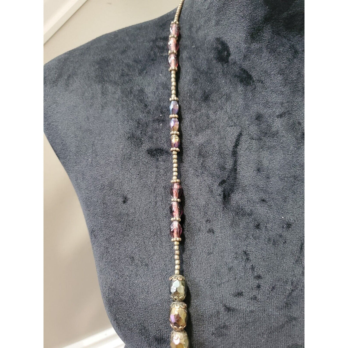Assorted Stone Beaded Strand Faux Gemstones Long Necklace