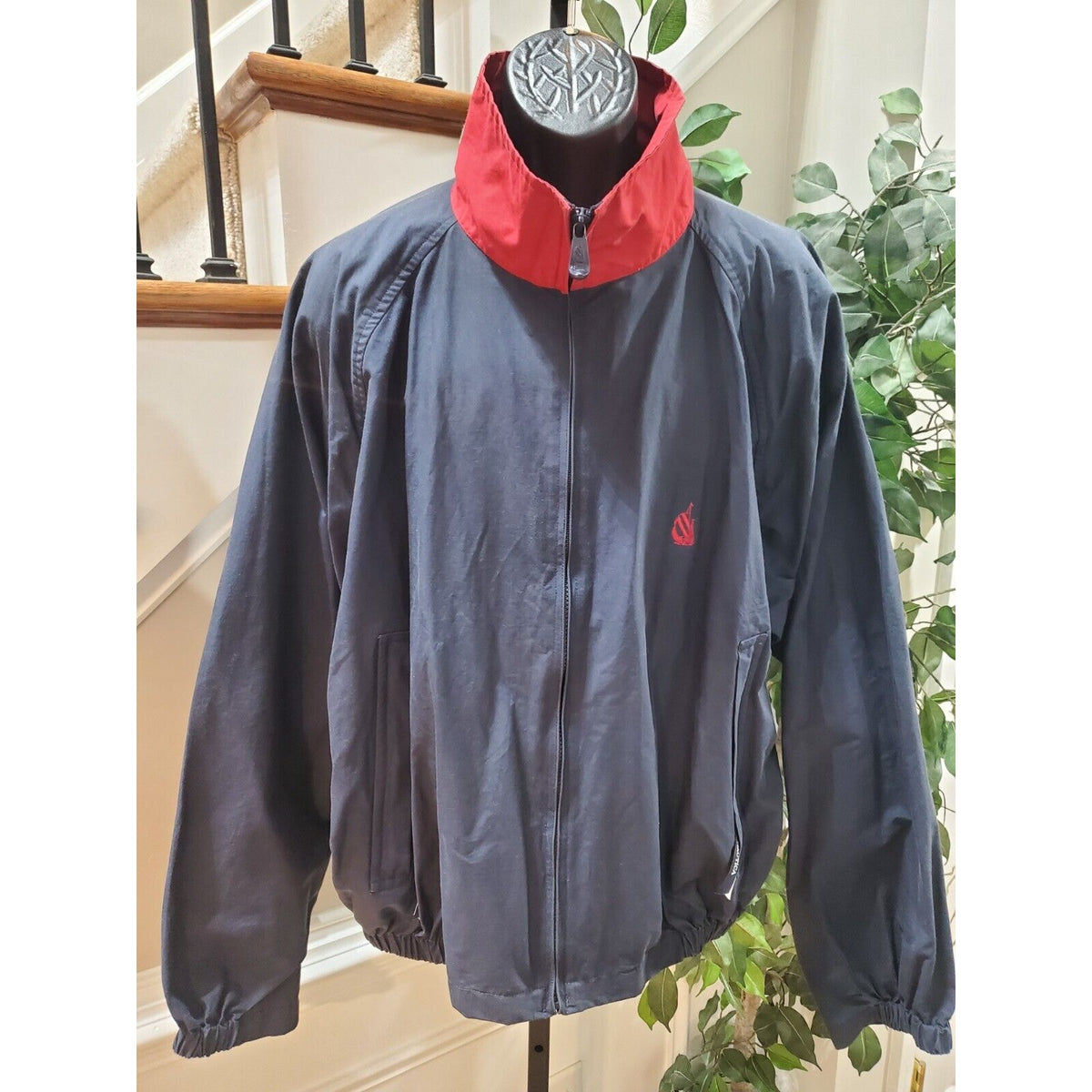 Vintage 90’s Nautica Windbreaker Sailing Jacket 2XL Flag Spell Out Embroidered