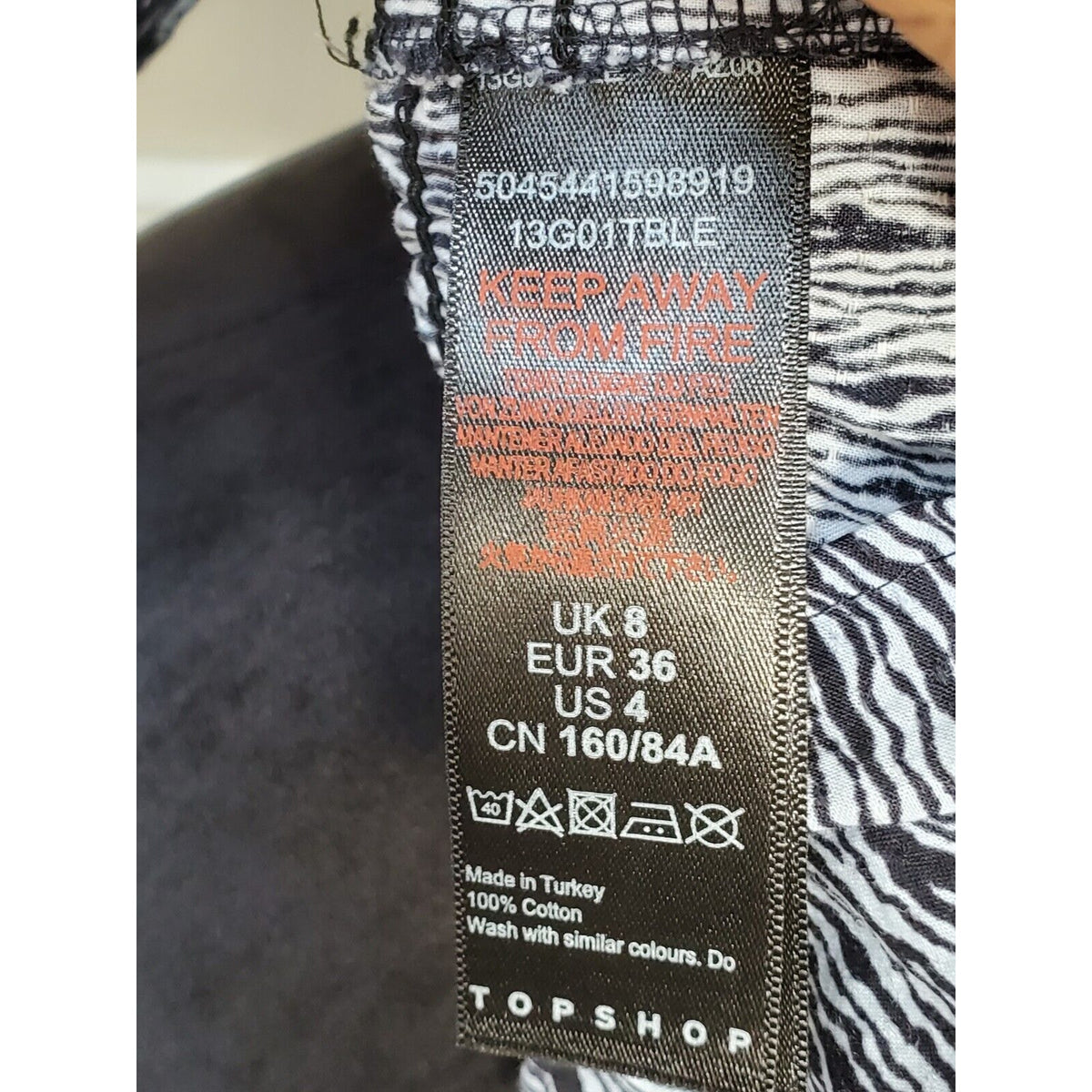 Top Shop Women Gray 100% Cotton Square Neck Long Sleeve Casual Top Blouse Size 4