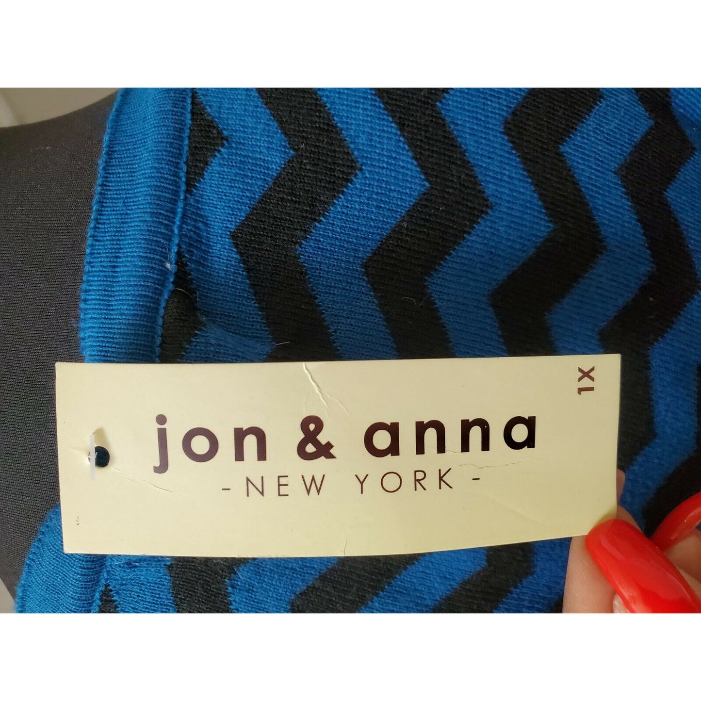 Jon & Anna Blue & Black Women's Cotton Round Neck Long Sleeve Soft Sweaters