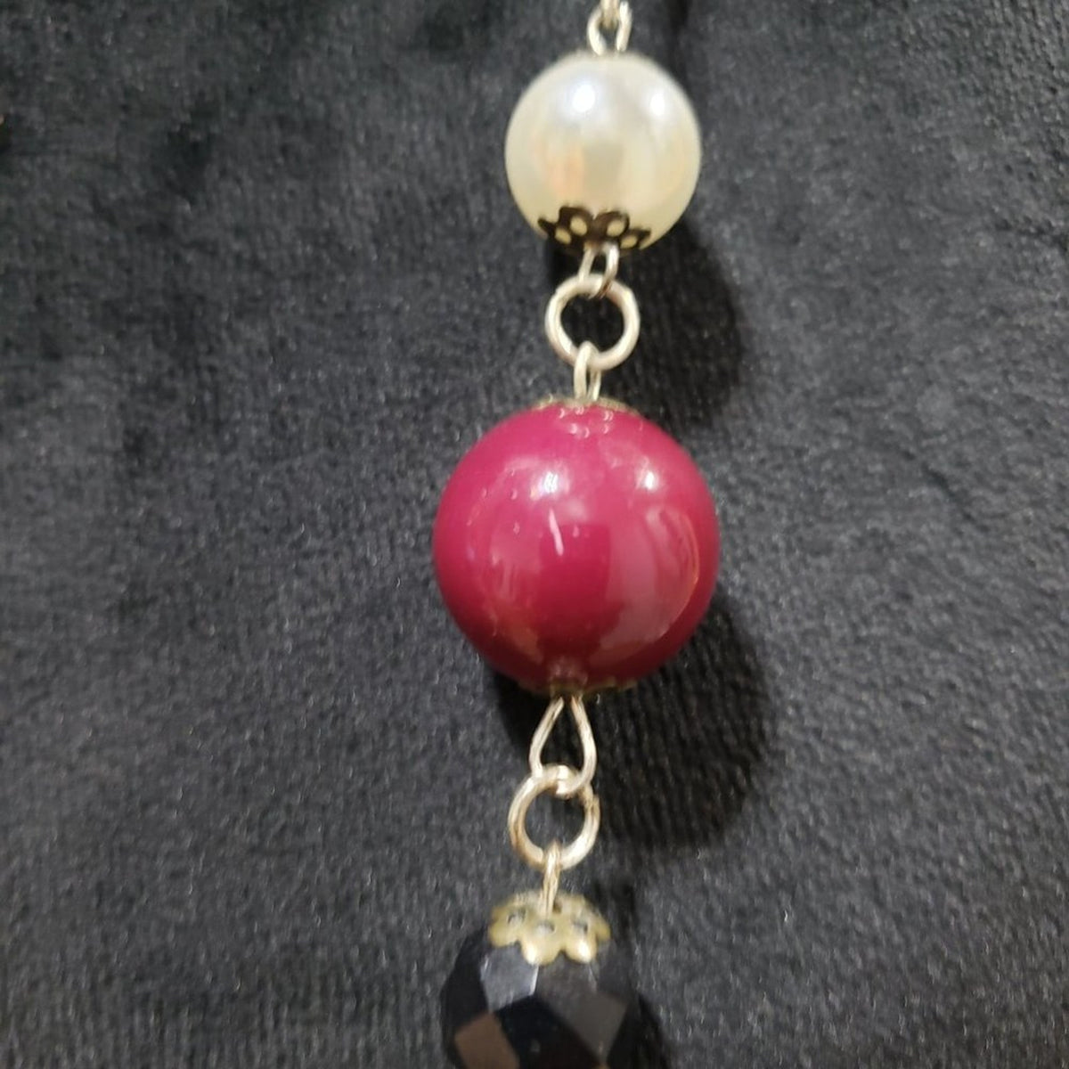 Womens Colorful Round Beaded Chain Long Fashion Jewelry Necklaces
