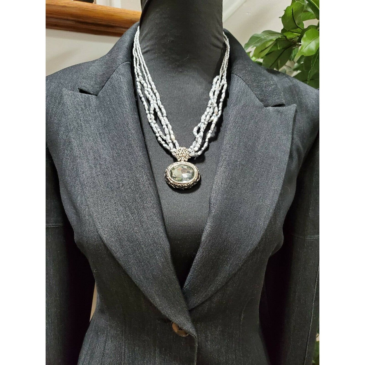 Nine West Women's Gray Polyester & Rayon Long Sleeve Formal Slim Fit Blazer 8P