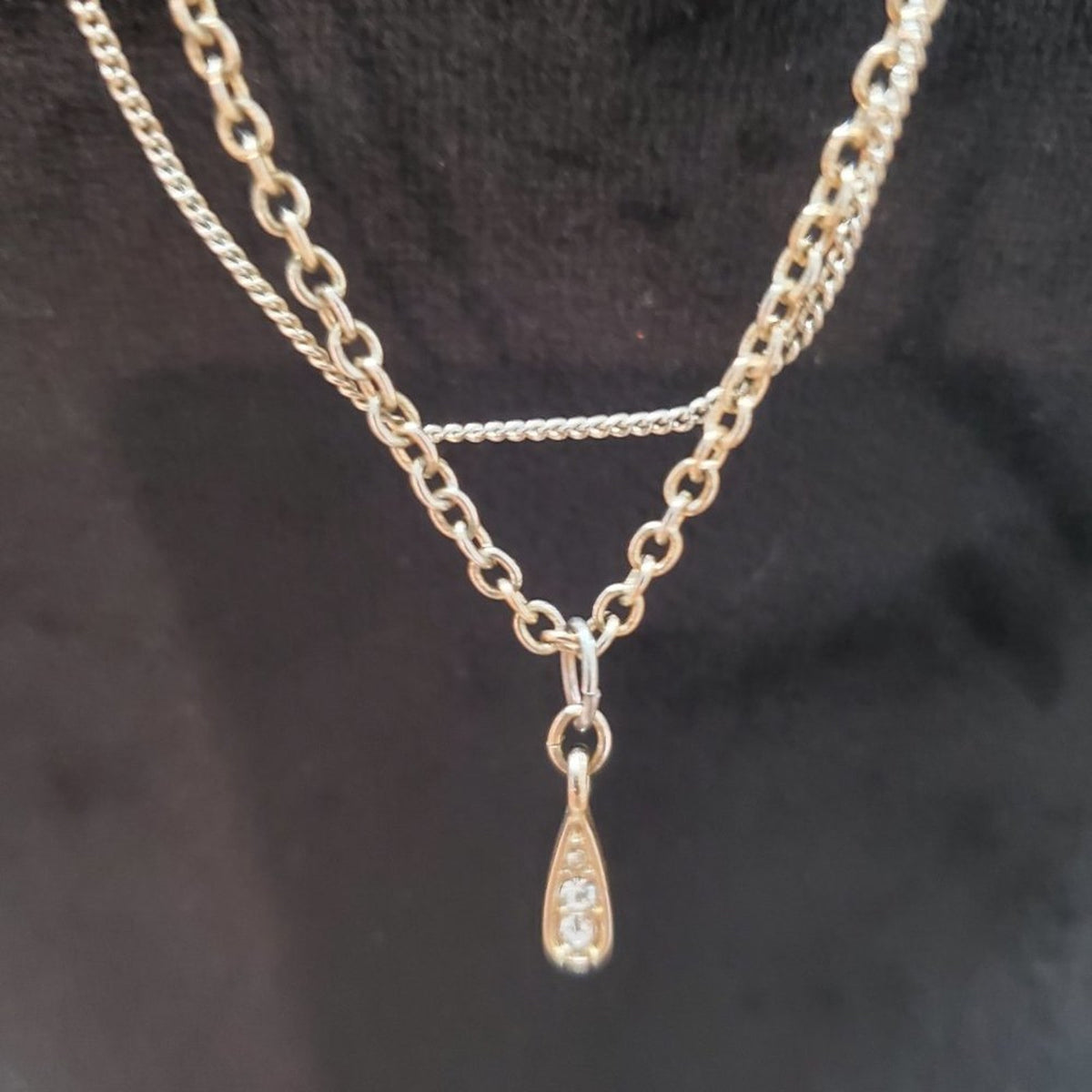 Womens Gold Tone Long Chains Layered Charm Pendant Necklace