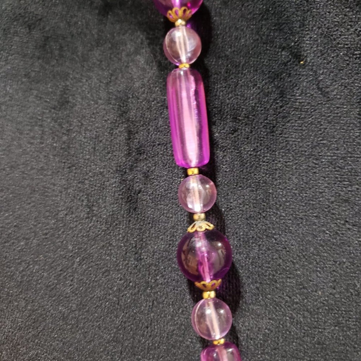 Womens Fashions Purple Round Amethyst Stone Collar Necklace with Lobster Clasp