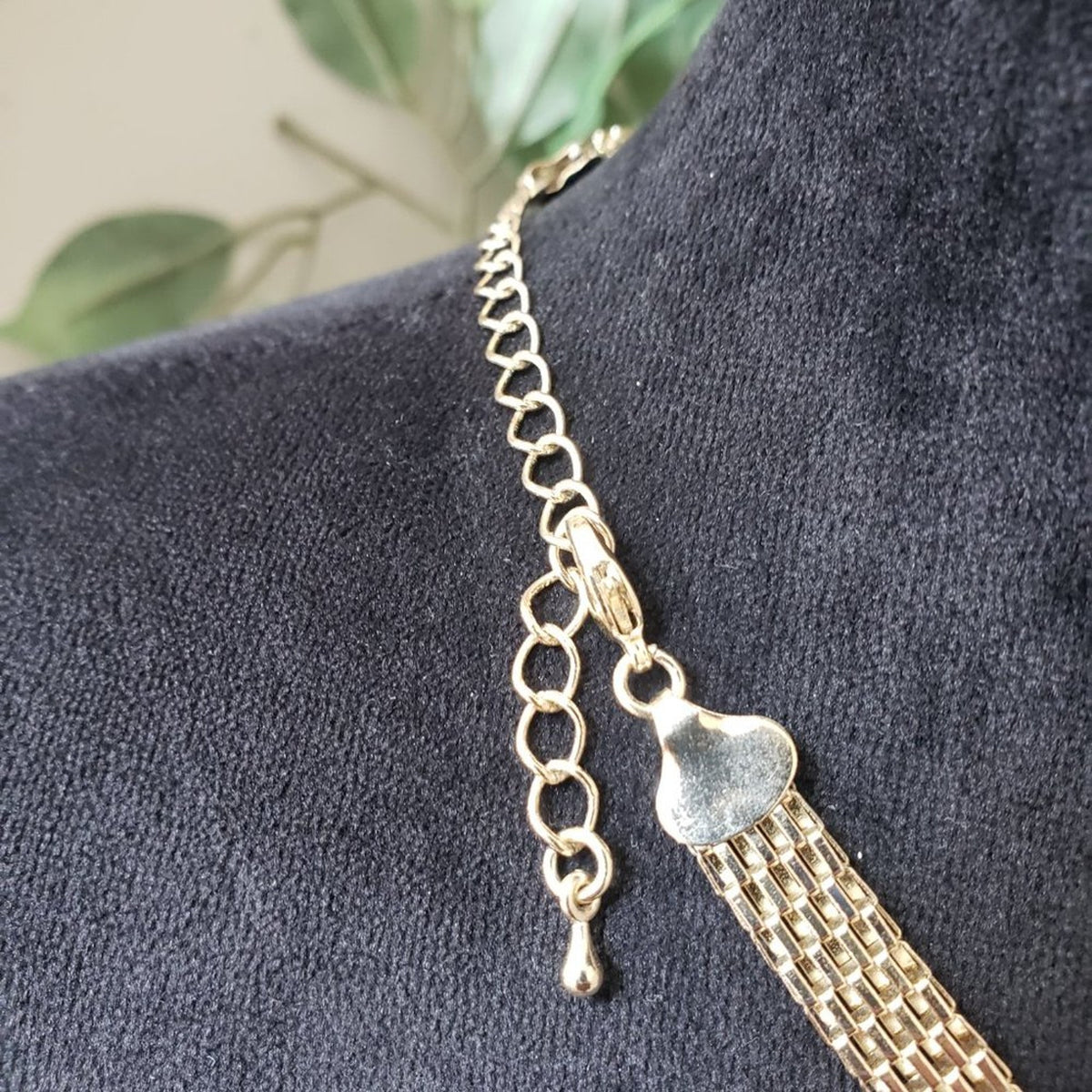 Womens Fashion Gold Tone Multi Strand Layered Disc Collar Necklace Lobster Clasp