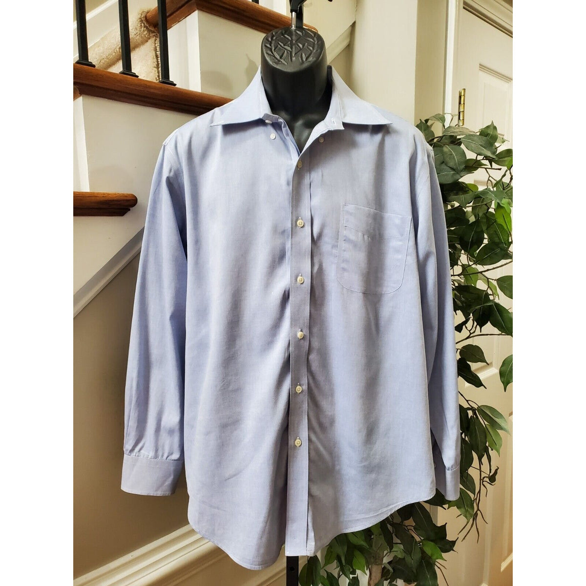 Lauren Ralph Lauren Men's Blue Cotton Classic Fit Button Down Casual Shirt XL