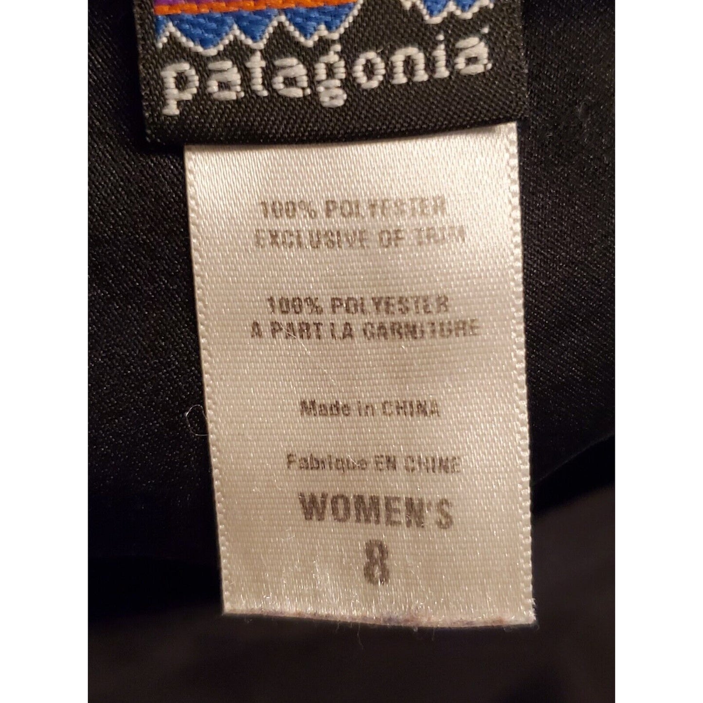 Patagonia Women Black 100% Polyester Pencil & Straight Casual Mini Skirt Size 8