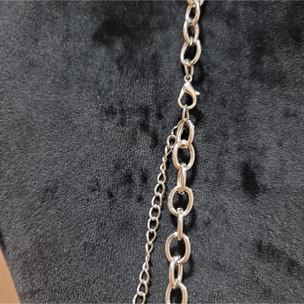 Teal and Silver Long Necklace