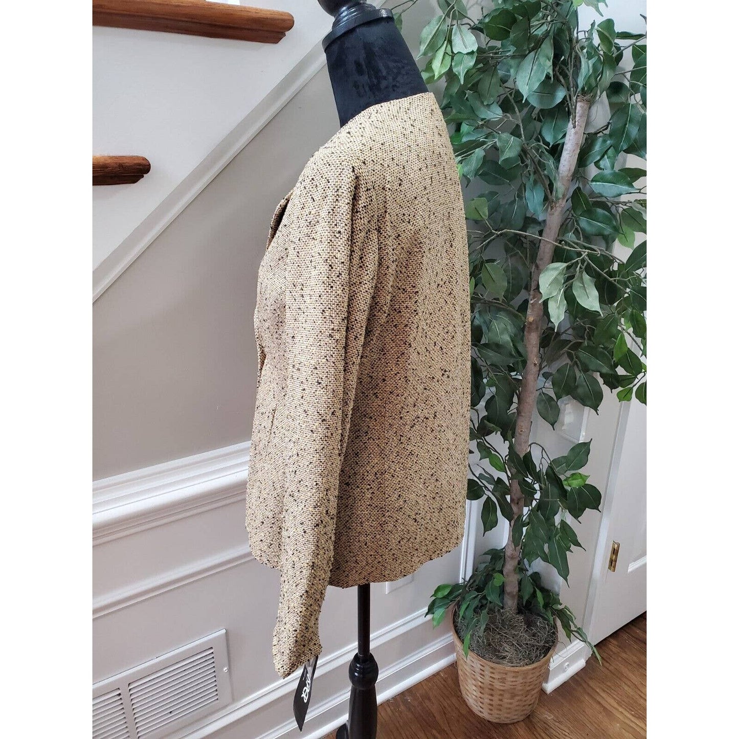 Kasper Women's Gray Rayon Single Breasted Long Sleeve Casual Jacket Blazer Size 6