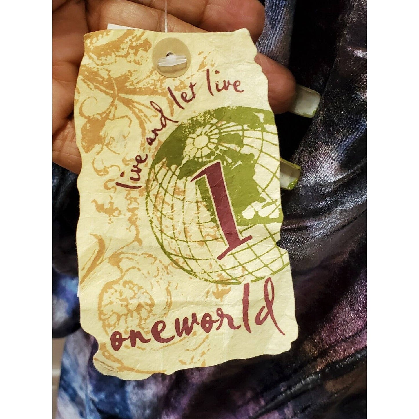 One World Women Multicolor Polyester Long Sleeve Scoop Neck Pullover Sweater 1X