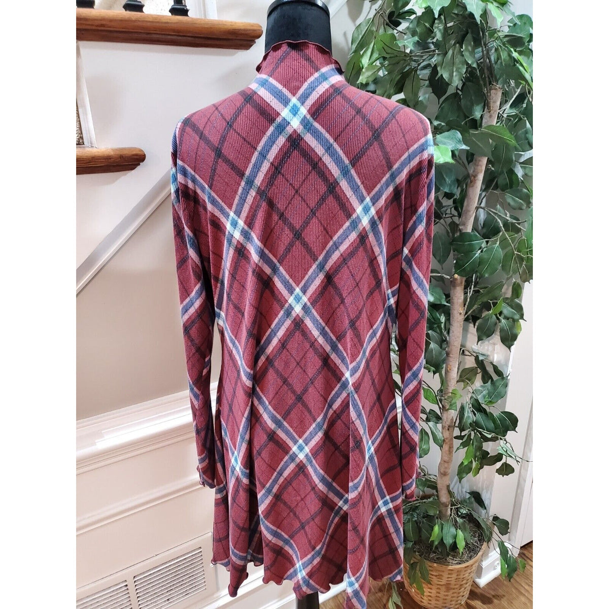 So Women's Multicolor Polyester Mock Neck Long Sleeve Knee Length Dress Size 2XL