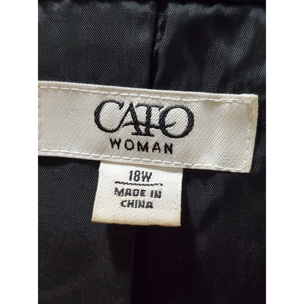 Cato Women's Green Polyester Long Sleeve Button Front Casual Jacket Blazer 18W