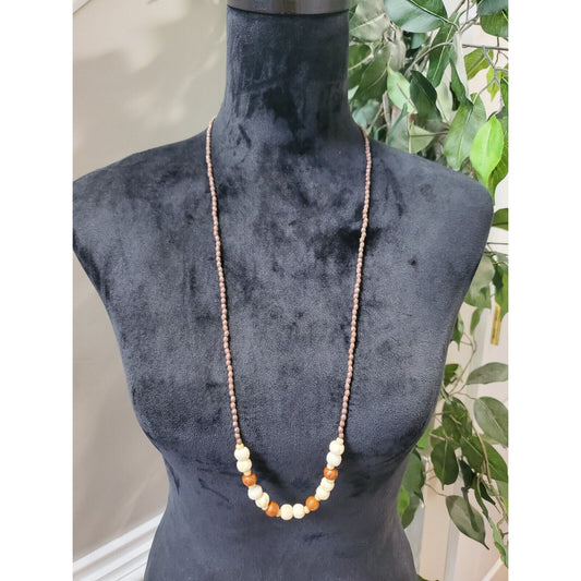 Women's Multicolor Long Ball Beaded Round Bubble Stylish Necklace