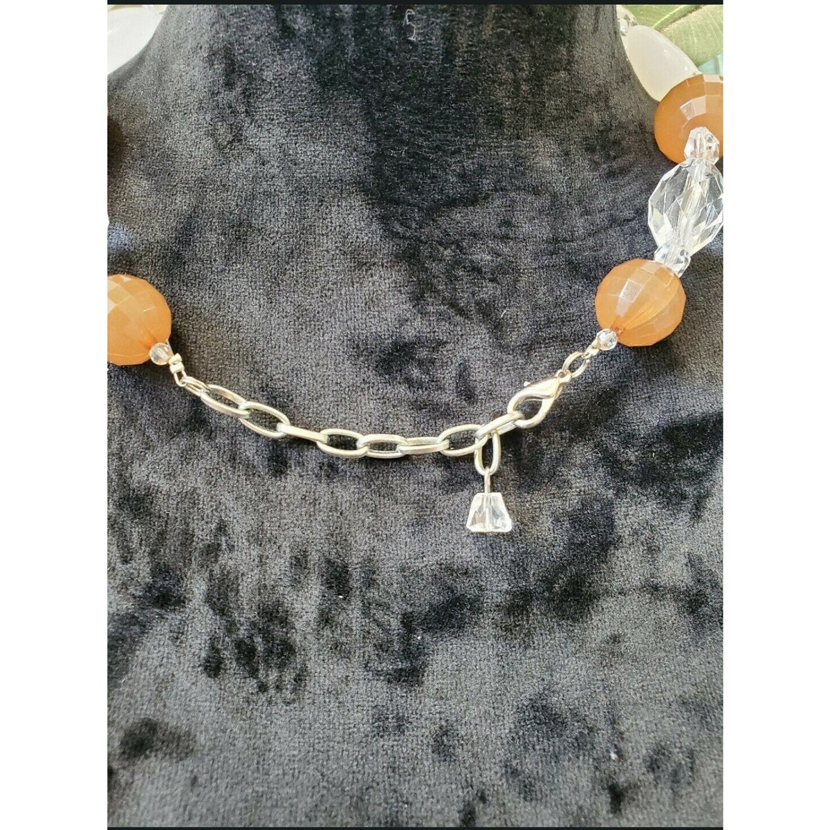 Women's Topaz and Clear Quartz Necklace