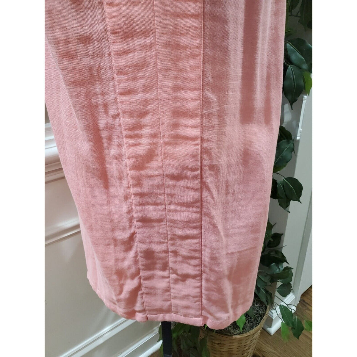 Lake Womens Pink 100% Cotton V Neck Casual Short Sleeve Long Maxi Dress Size XS