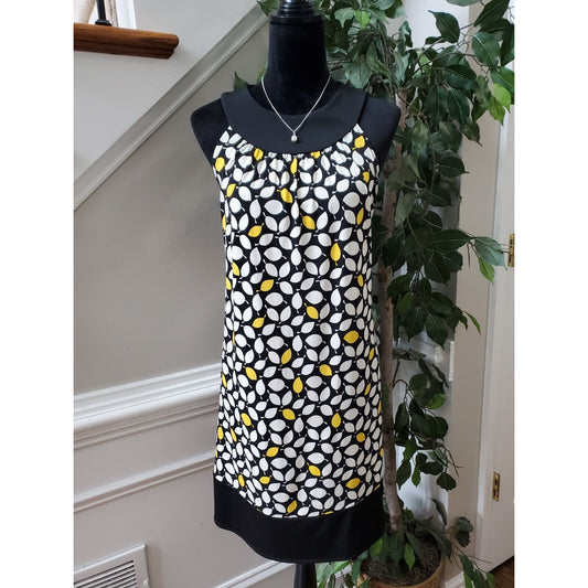 London Times Women's Multicolor Round Neck Sleeveless Knee Length Dress Size 12