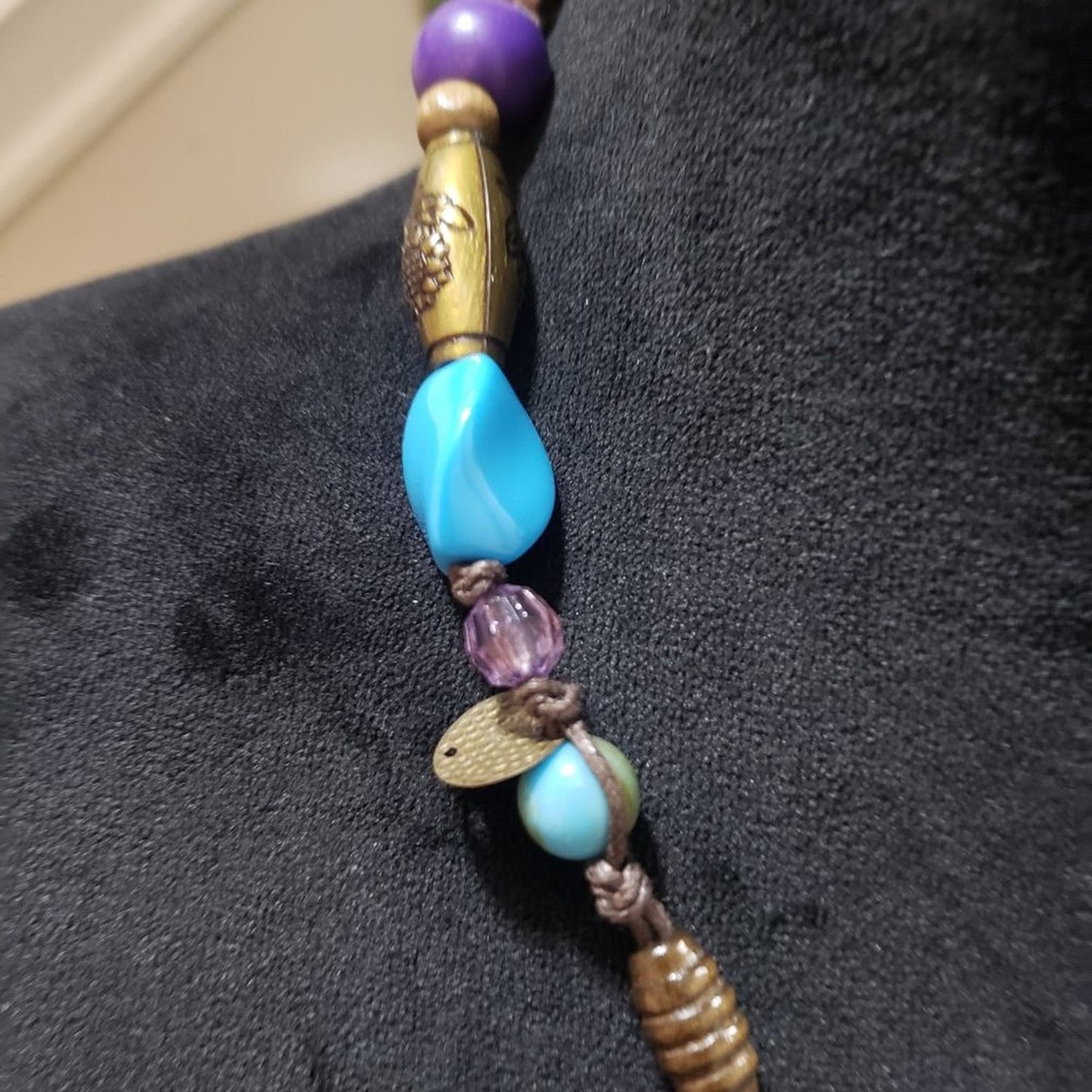 Women's Multicolor Beaded & Crystal Stone Lobster Clasp Necklace