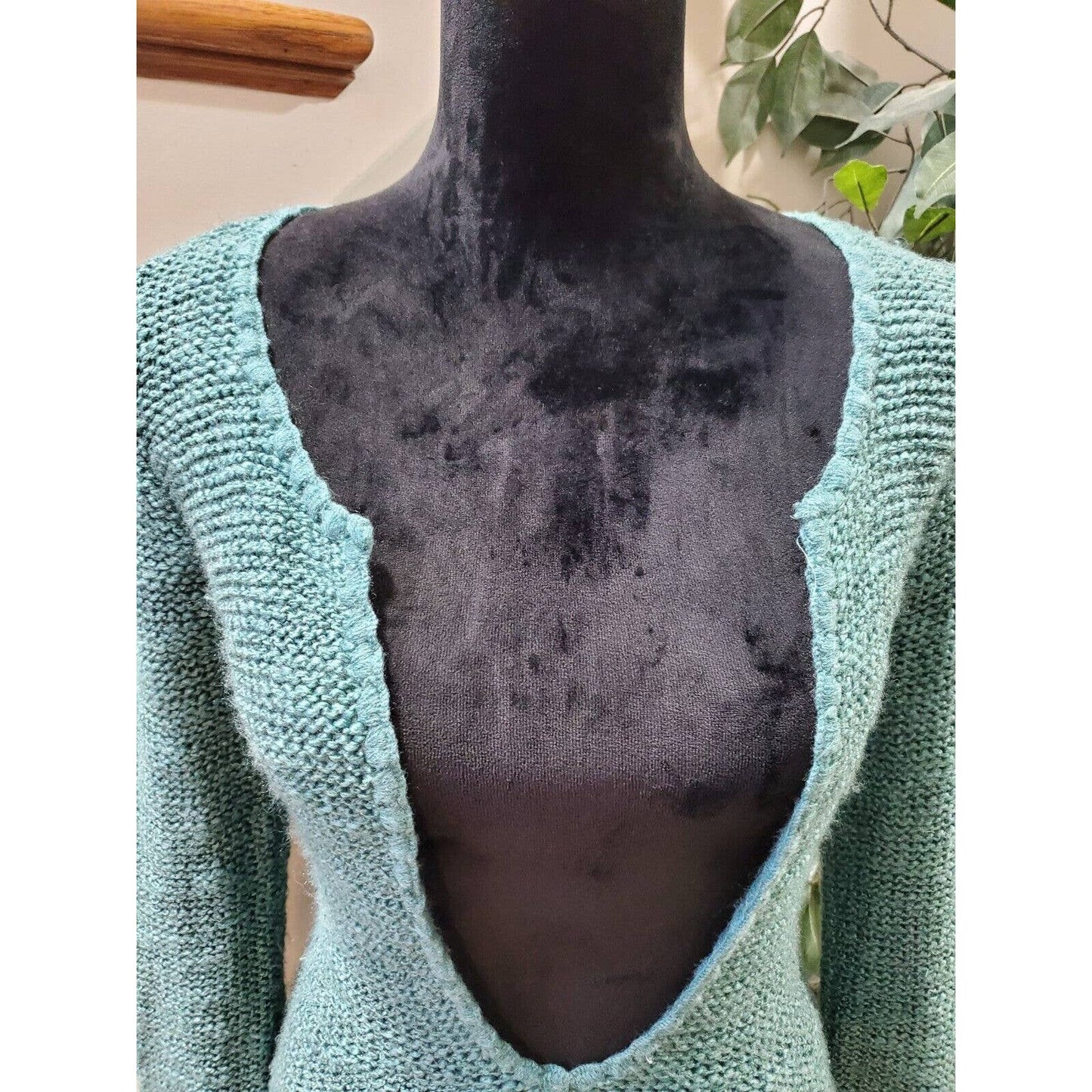 American Rag Women's Blue Acrylic Scoop Neck Long Sleeve Knit Sweater XS