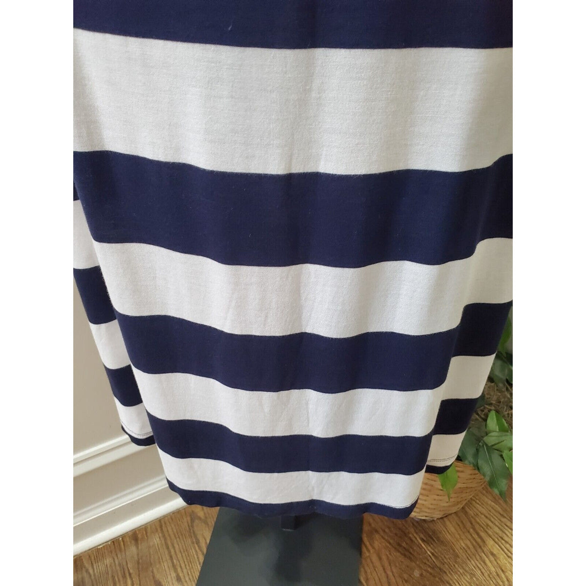 Gap Women's Blue & White Rayon Round Neck Sleeveless Casual Long Maxi Dress XS