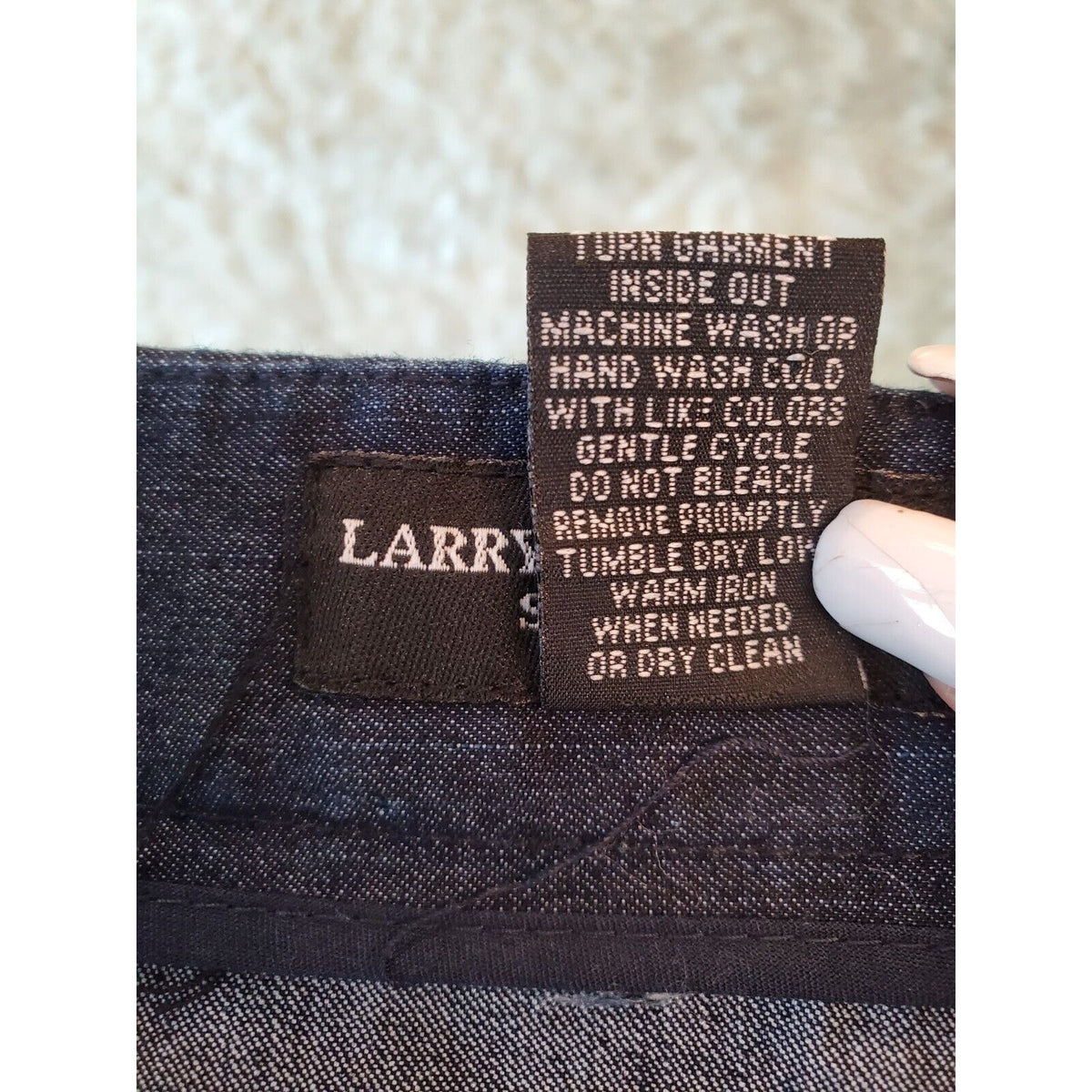 Larry Levine Womens Blue Cotton Stretch Side Zip Straight Knee Length Skirt 20W