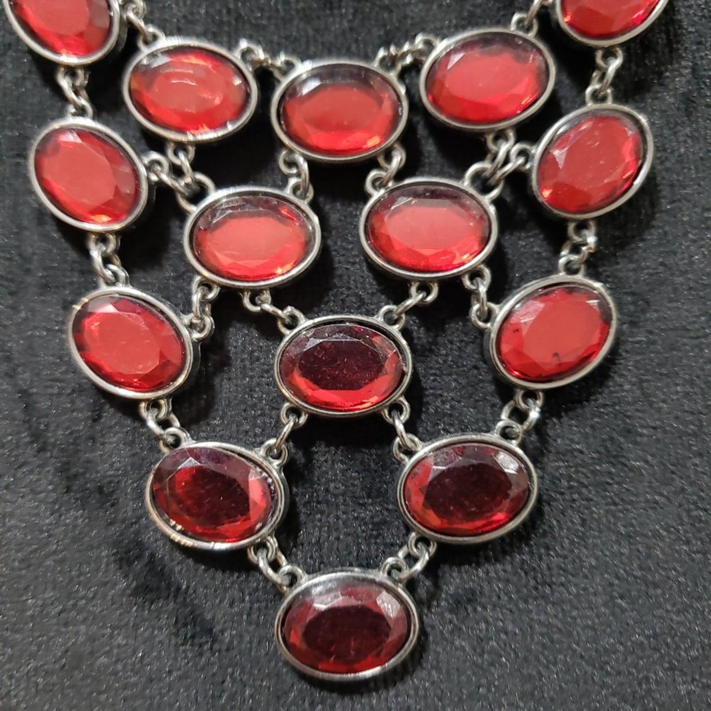 Womens Fashions Red Kashmiri Ruby Gemstone Collar Necklace with Lobster Clasp
