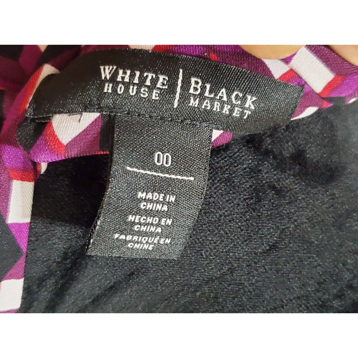 White House Black Market Women Purple V-Neck Long Sleeve Knee Length Size 00