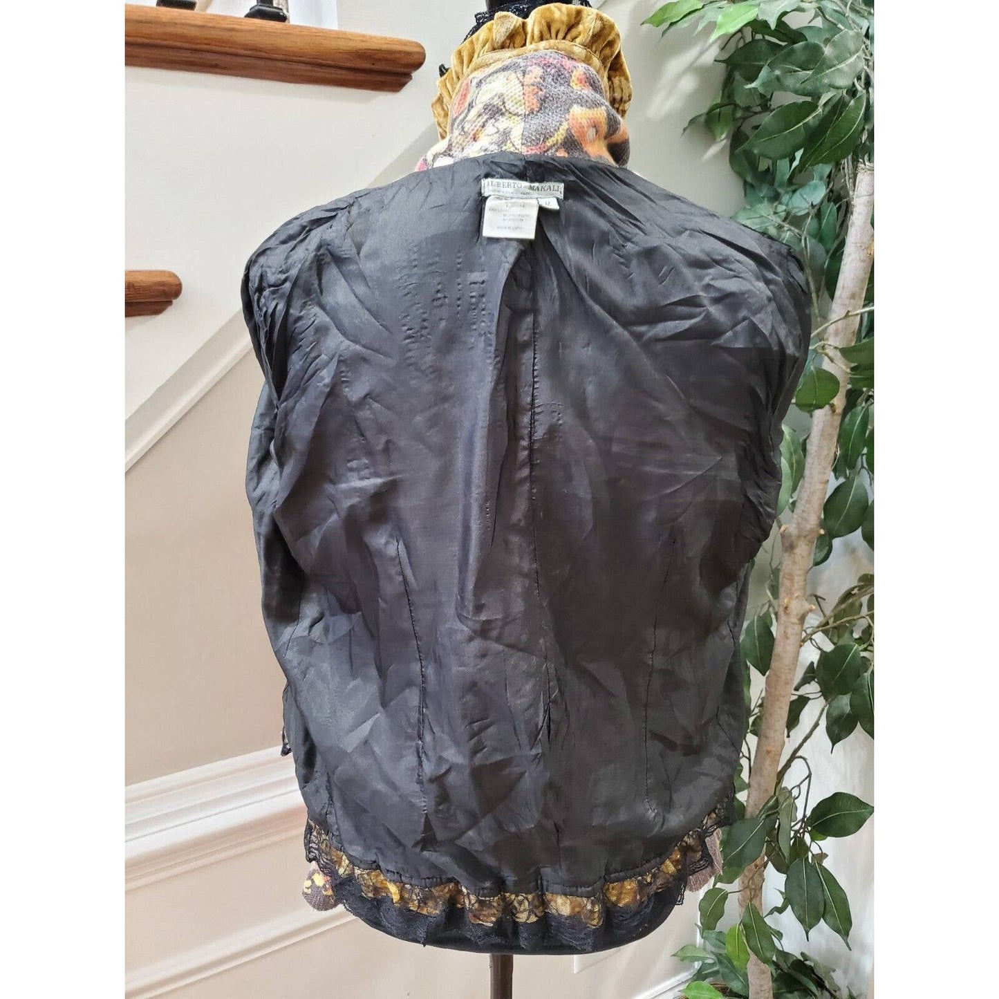 Alberto Makali Women's Floral Polyester Long Sleeve Casual Jacket Blazer Size M