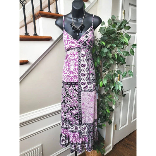 Mossimo Supply Co. Women's Purple Sweetheart Neck Sleeveless Long Maxi Dress S