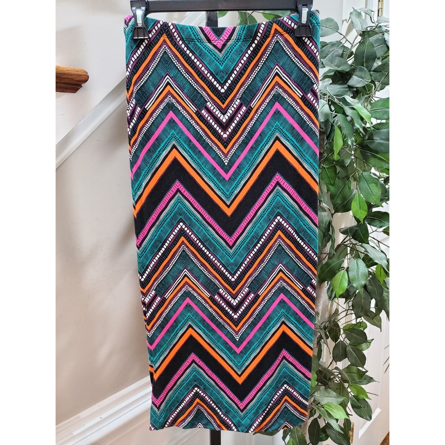 Bisou Bisou Women Multicolor Rayon Pencil & Straight Casual Maxi Skirt Size S