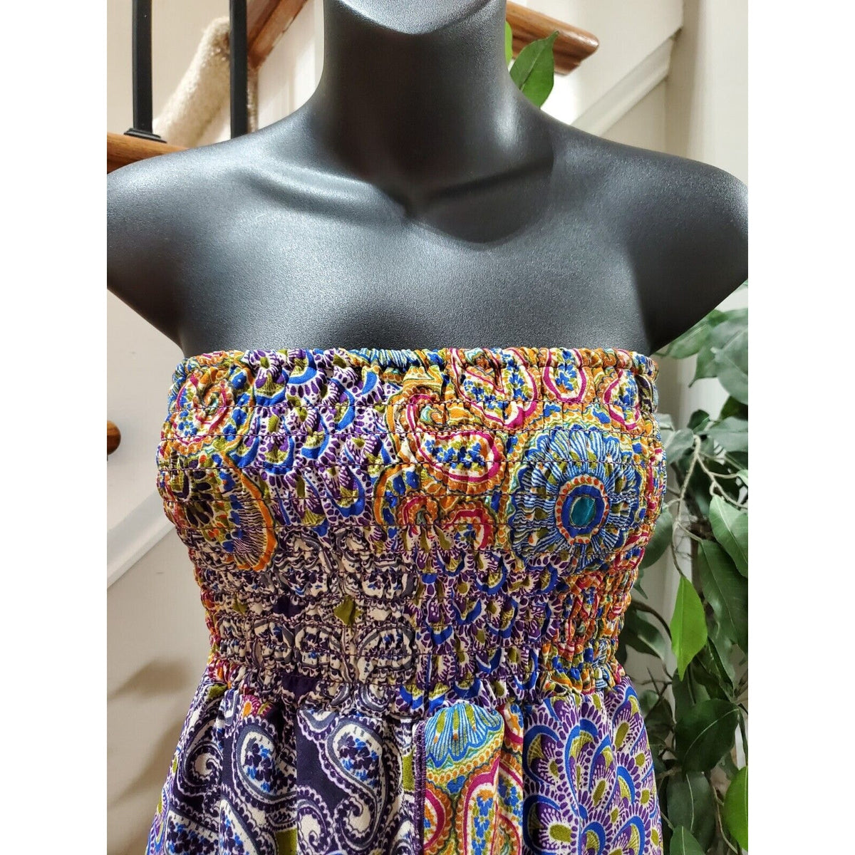 Sunny Leigh Women Multicolor Polyester Off The Shoulder Knee Length Dress Size M