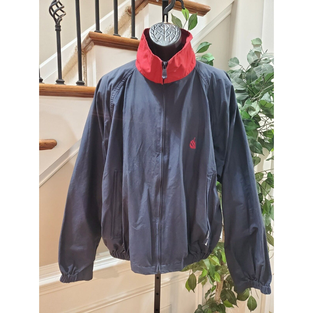 Vintage 90’s Nautica Windbreaker Sailing Jacket 2XL Flag Spell Out Embroidered