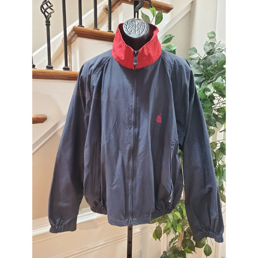Vintage 90’s Nautica Windbreaker Sailing Jacket 2XL Flag Spell Out Embroidered