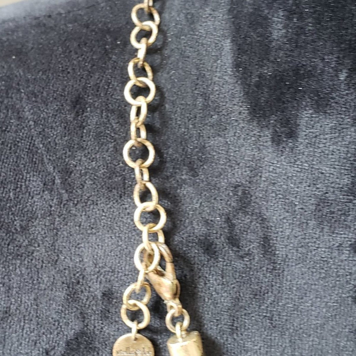 Women's Stella & Dot Matte Gold & White Neutral Stones Necklace