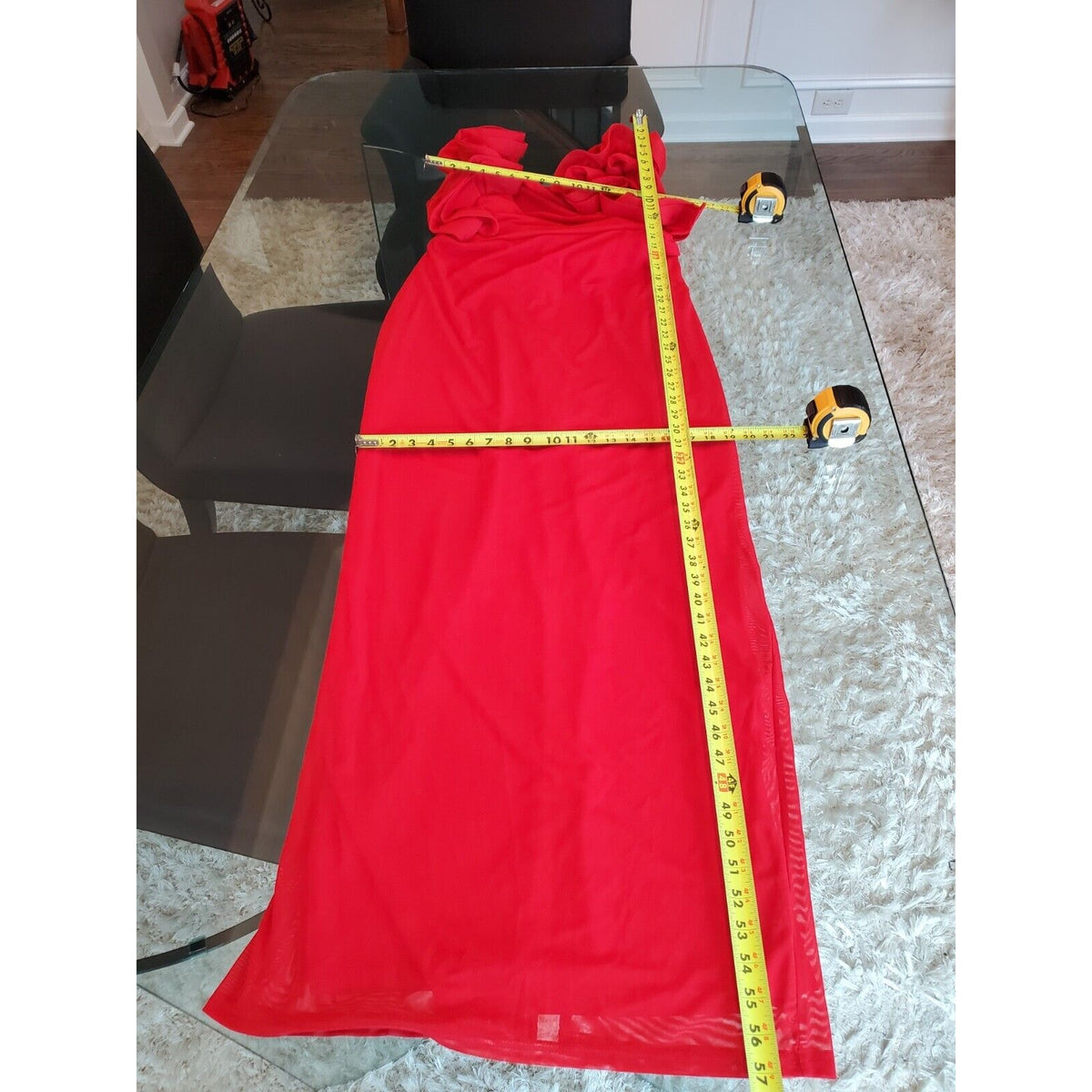 Fashion Nova Always A Good Time Ruffle Polyester Sleeveless Maxi Long Dress 1X