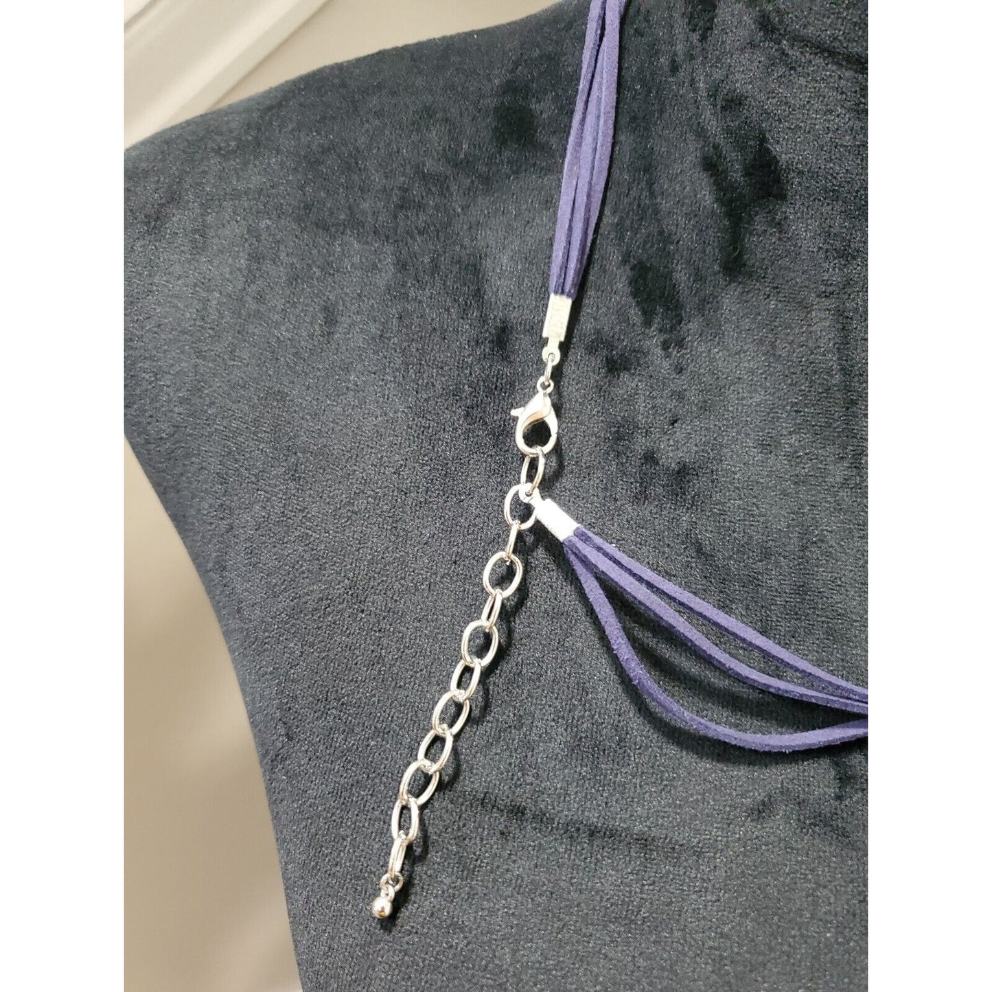 Women's Blue Multistrand Tassel Stylish Party Wear Necklace