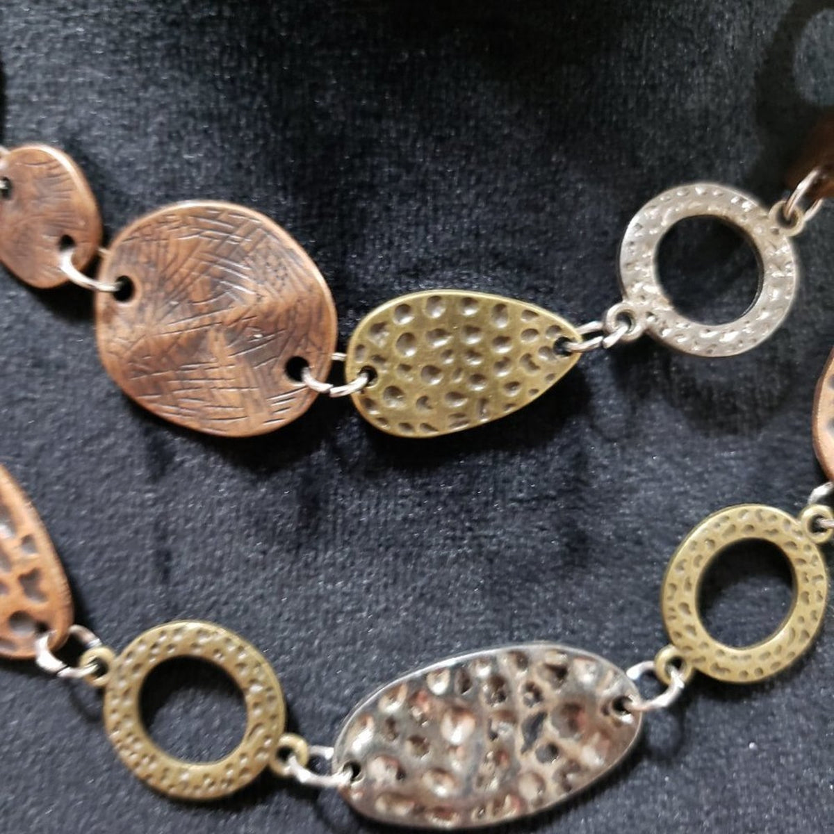 Womens Fashion Brown Paparazzi Trippin on Texture Necklace with Lobster Clasp