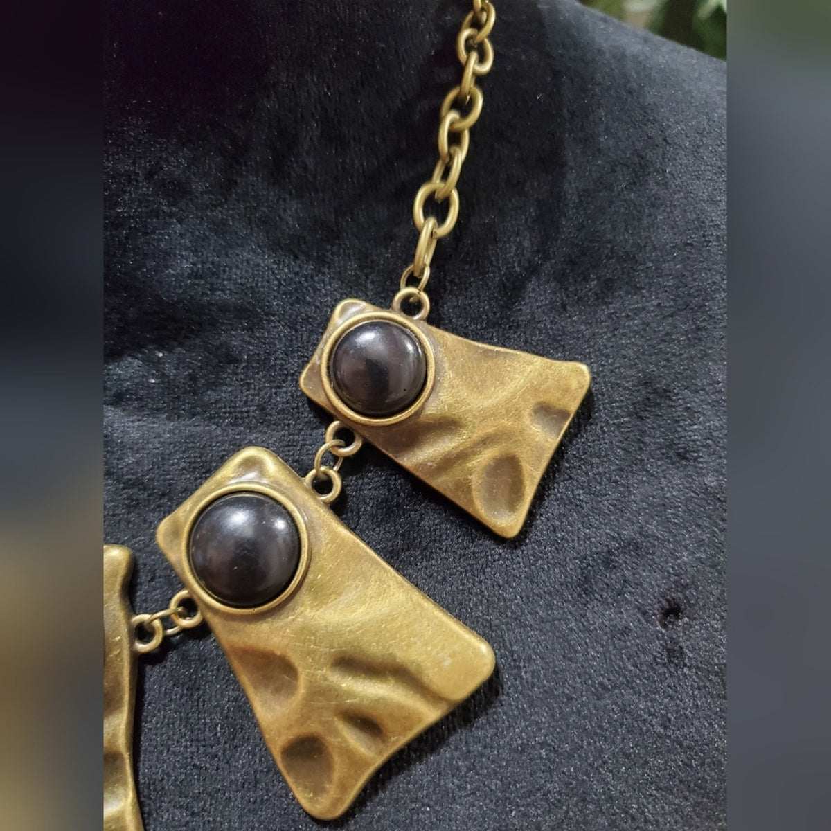 Black and Bronze Statement Necklace