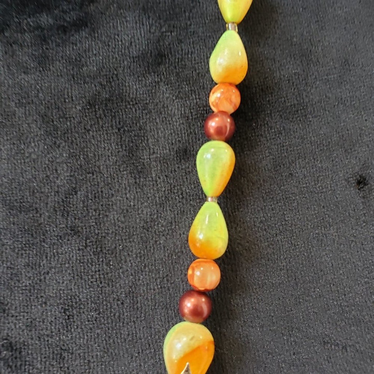 Women Fashions Multicolor Round Strand Beaded Collar Necklace with Lobster Clasp