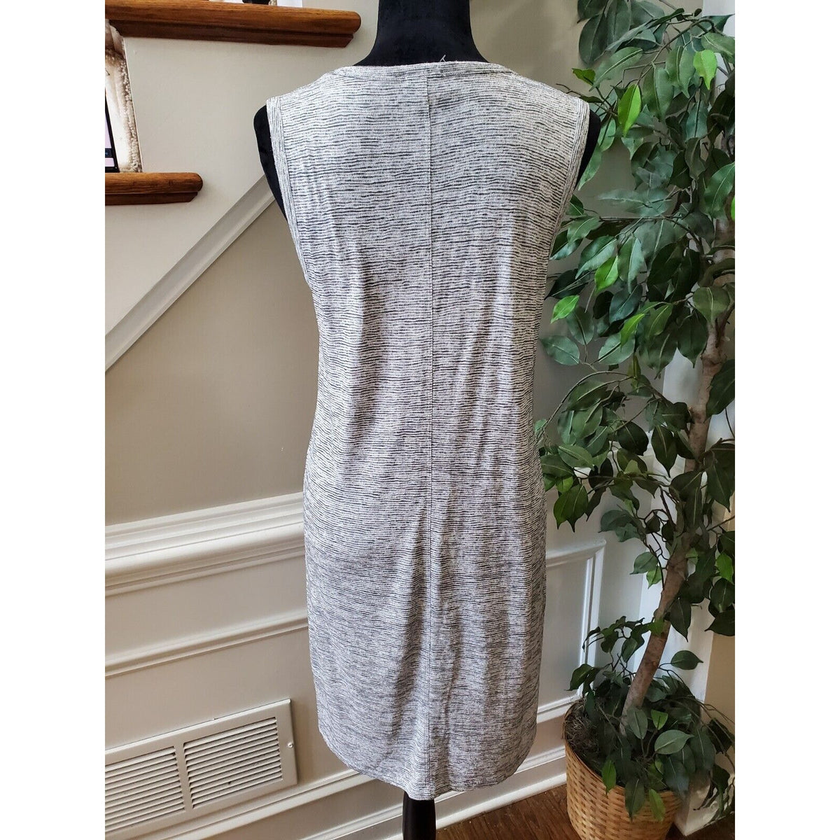 J. Crew Women's Gray 100% Modal Scoop Neck Sleeveless Knee Length Dress Size S