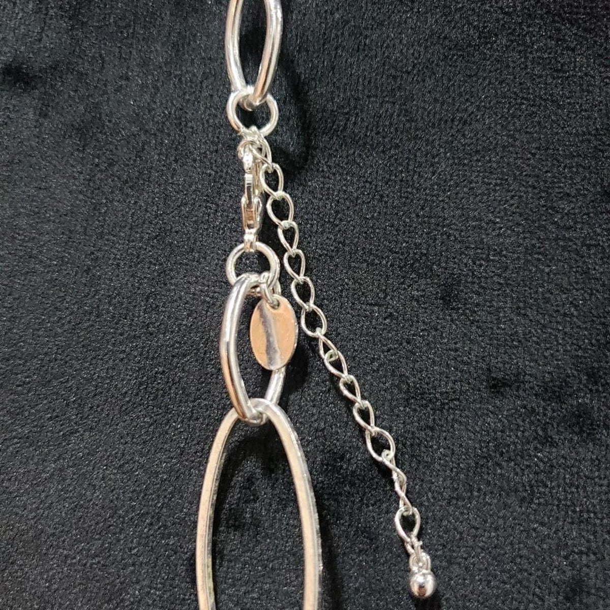 Women's Solid Multilayer Silver Link Chain Stylish Fashion Long Necklace