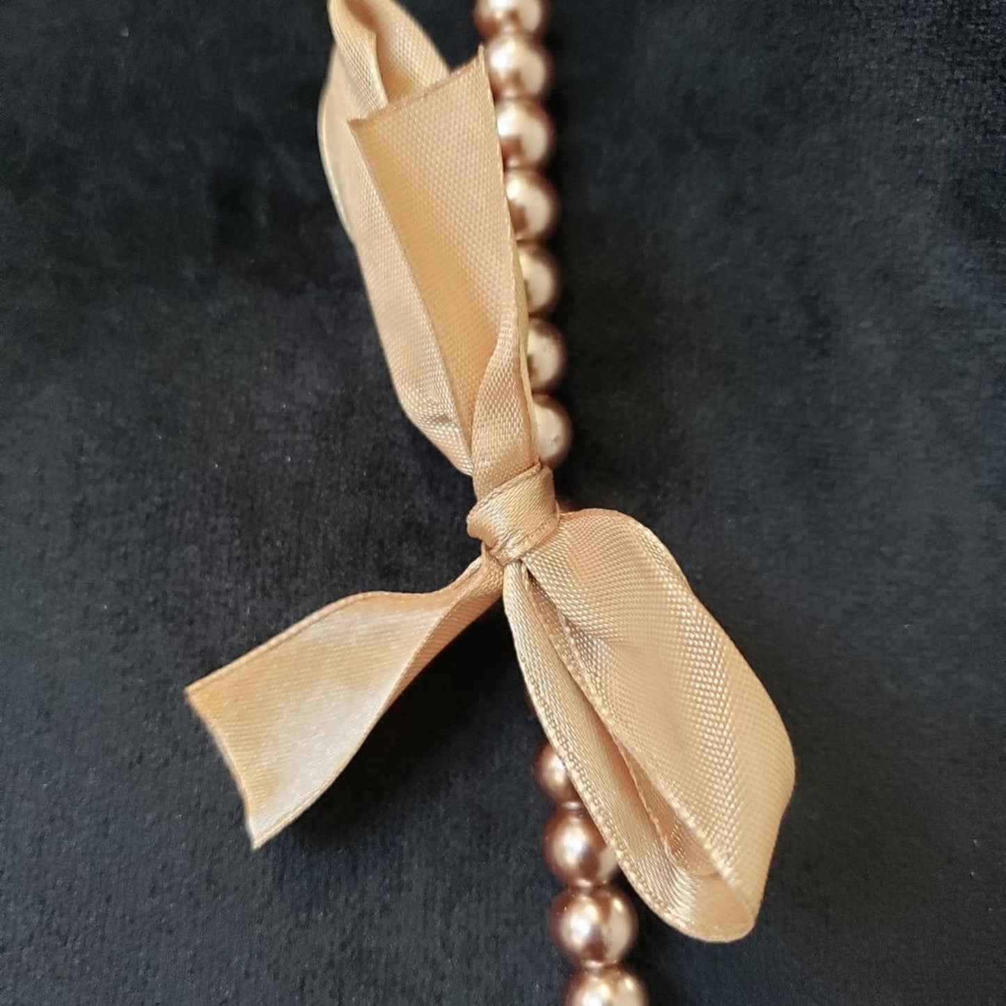 Womens Fashions Brown Tone Pearl Beaded Teardrop Necklace Jewellery