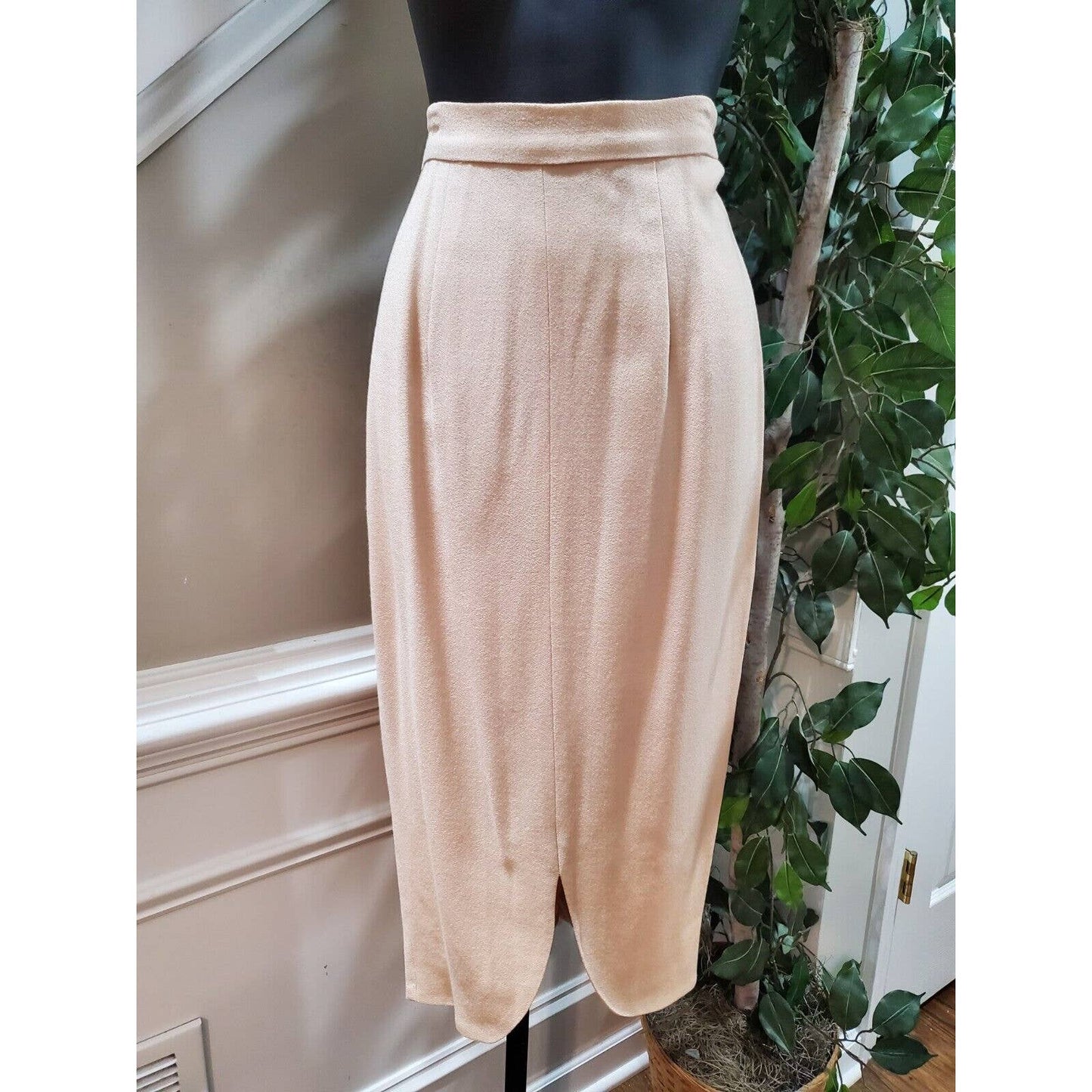 VTG New Classics Casual Corner Beige Single Breasted Blazer& Skirt 2 Pc's Suit 4