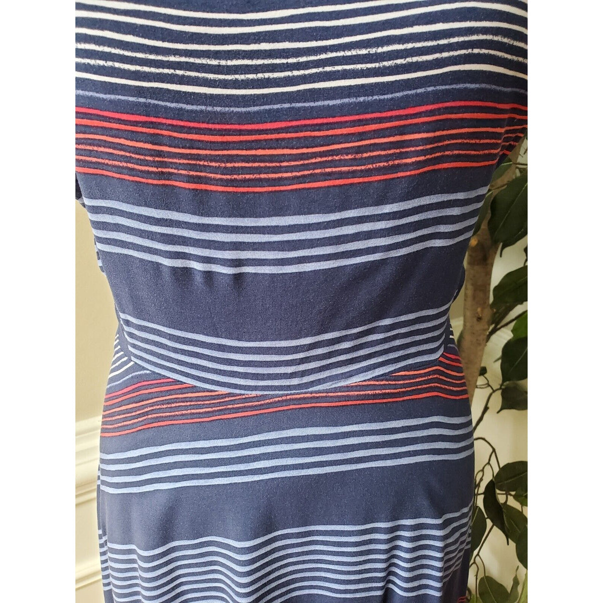 Old Navy Women Multicolor Rayon Sweetheart Neck Sleeveless Knee Length Dress XL