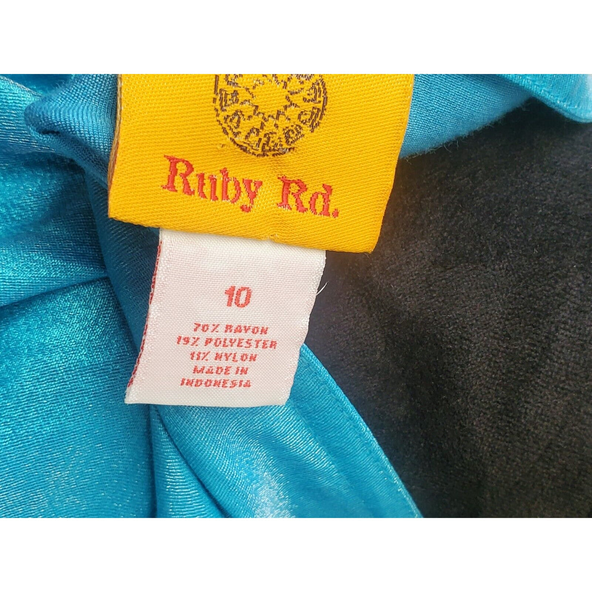 Ruby Rd. Women's Blue Solid Rayon 3/4 Sleeve Full Zipper Blazer Jacket Size 10